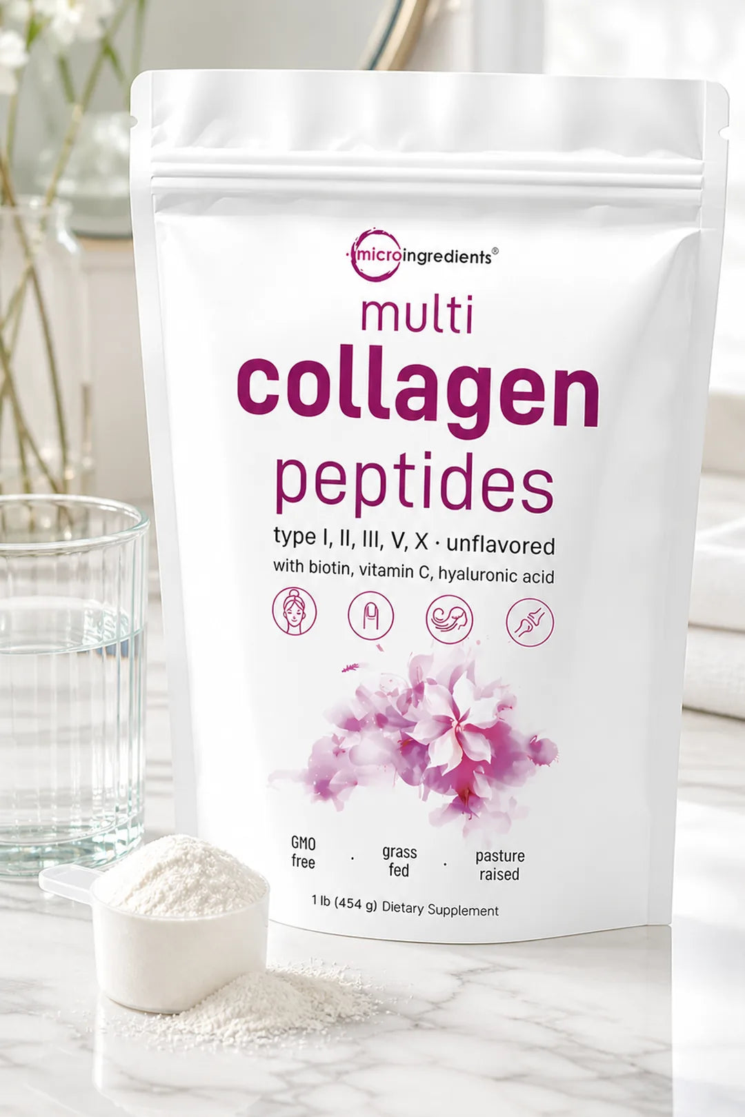 Multi Collagen Peptides MicroIngredients de 2 libras
